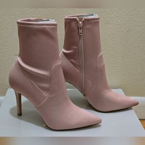 Aldo Blush Pink Heeled Ankle Boots New Size 6 No Box